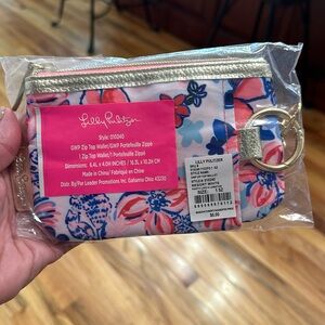 Lilly Pulitzer Zip Too Wallet Resort White Party Like a Lobstar